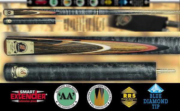 Burwat Bocote Front-spliced 3/4 Snooker Cue (Ref SS-RBG-1)