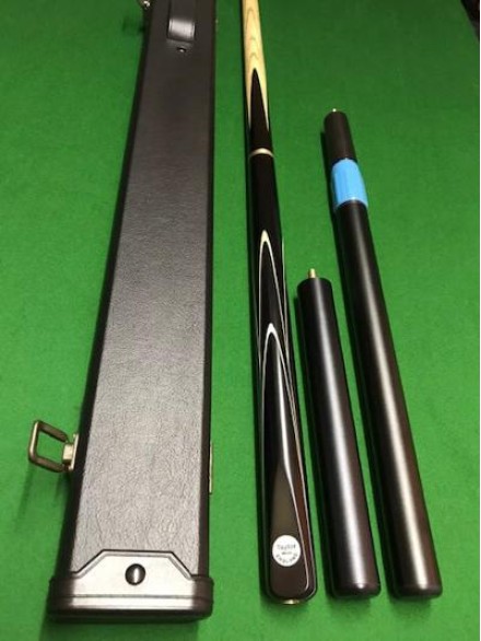 Taylor made snooker cue deal choice £159.95 or £179.00 Deep Black Ebony and white sycamore veneers.